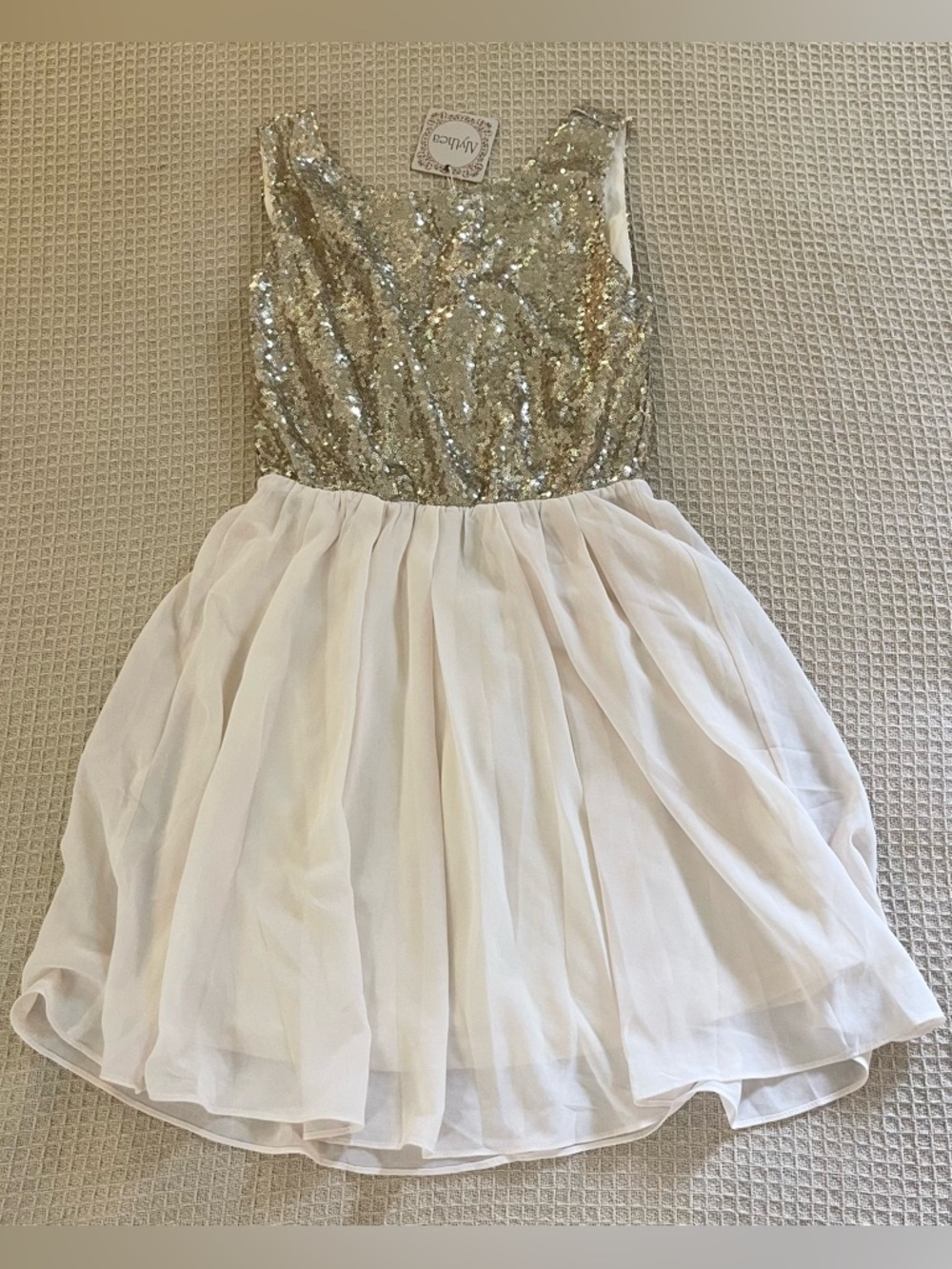 Sequin flared formal party cocktail prom dress